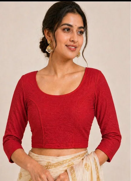 Tew Premium Crush Lycra Stretchable Blouse Collections